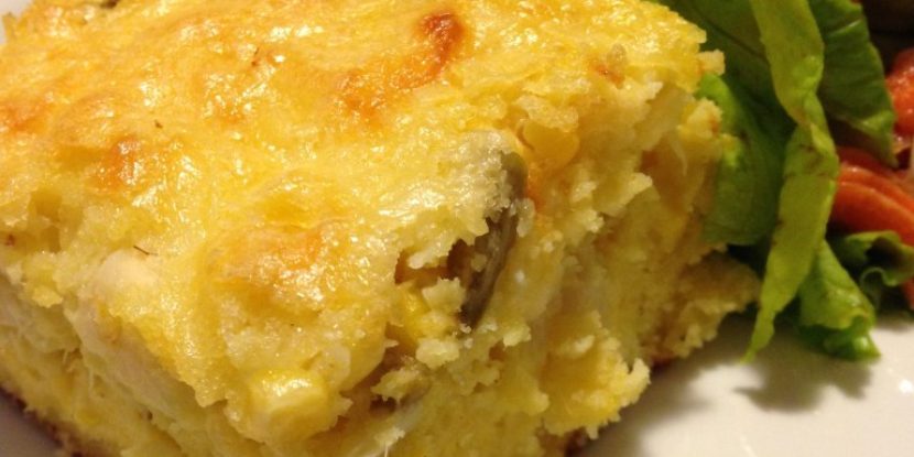 TORTA DE COGUMELOS E QUEIJO