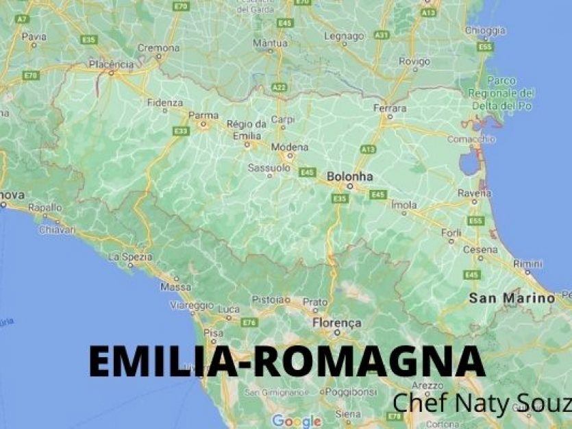 Mapa de Emilia-Romagna.