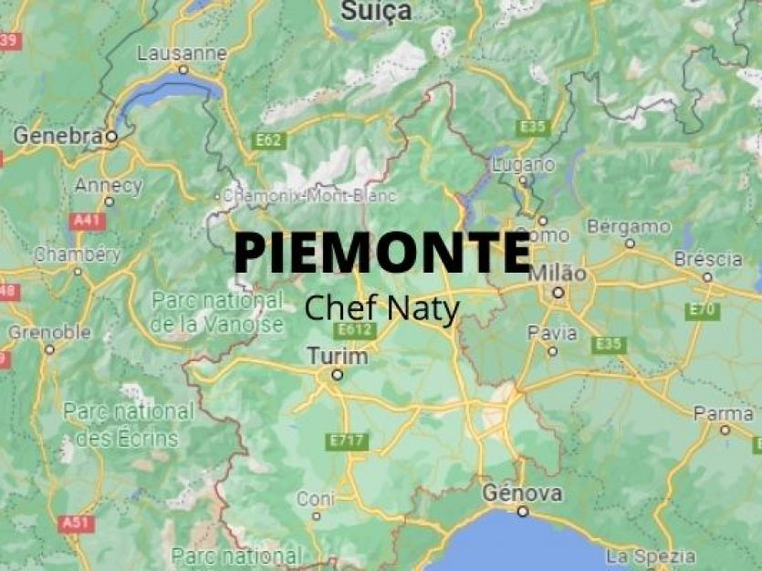 Mapa de Piemonte.