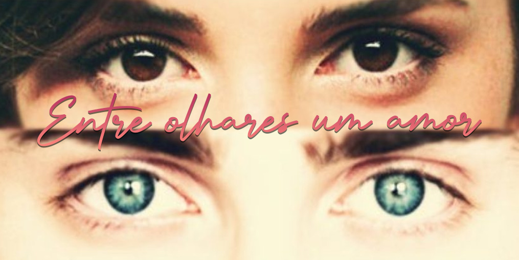 Imagem de olhares sobrepostos. Olhos castanhos e olhos azuis.